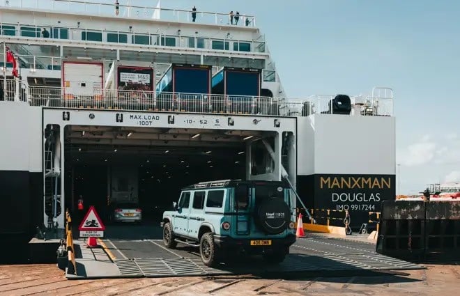 Driving onto a Steam Packet ferry
