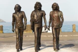Bee Gees statues on Douglas Promenade Bee Gees statues on Douglas Promenade