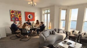 Family sharing time together in self catering Isle of Man accommodation