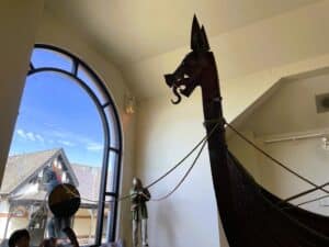 Viking long boat at the House of Manannan Viking long boat at the House of Manannan