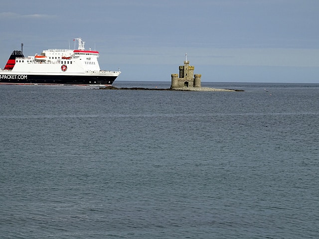 Ferry approaching Douglas Harbour